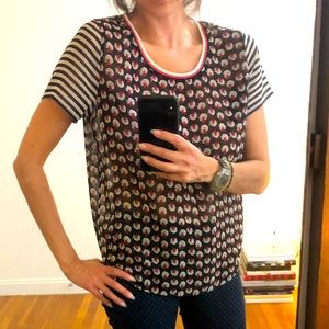 SCOTCH AND SODA small patterned blouse black and red